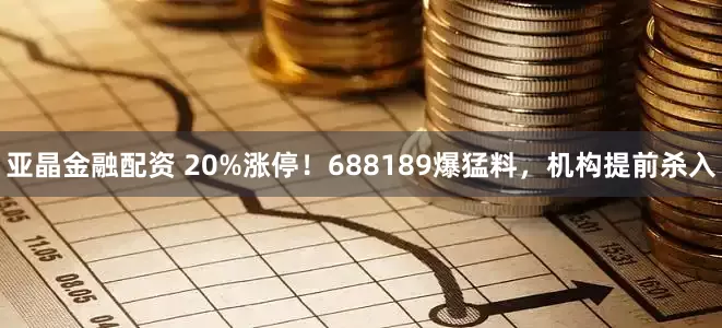亚晶金融配资 20%涨停！688189爆猛料，机构提前杀入